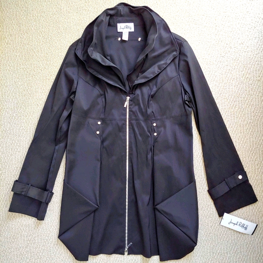 COPY - JOSEPH RIBKOFF Double-Collared Trench Coat, Sz 12